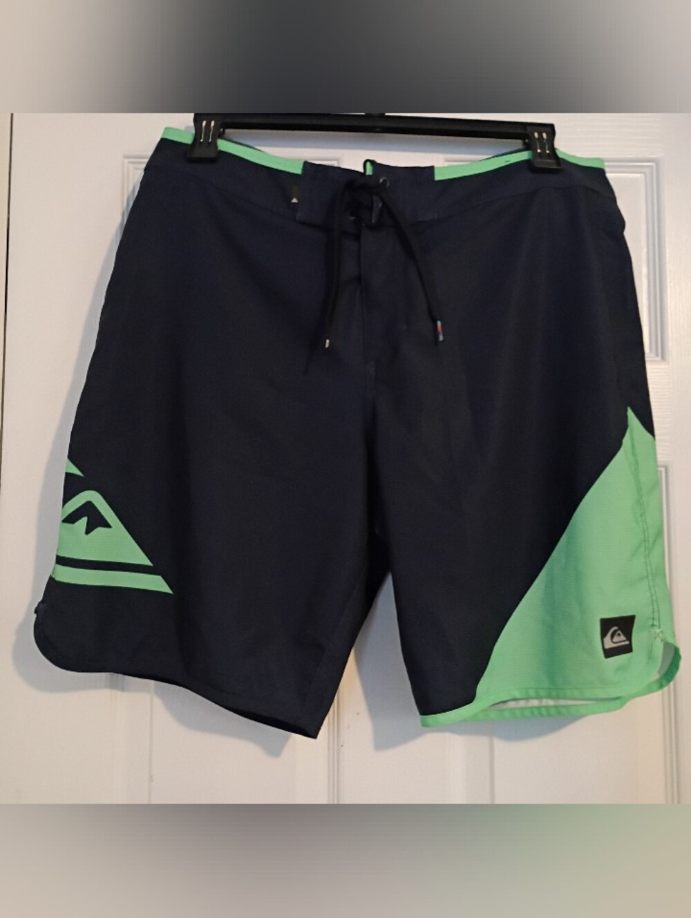 Quiksilver Navy and Mint Swim Board Shorts